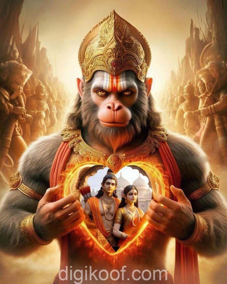 lord hanuman opening chest and showing shree ram and sita together. jia shree ram image free download