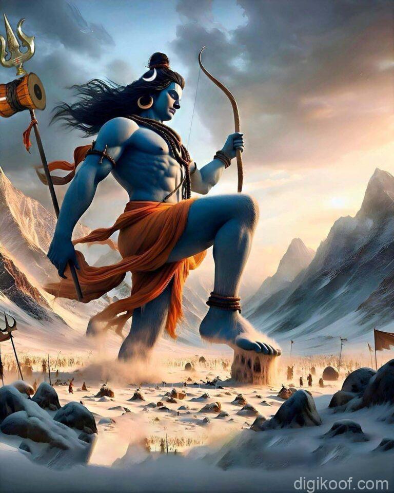 lord shiv walking on ice free image download