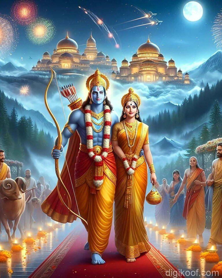 shree ram sita smiling walking towards camera free image download